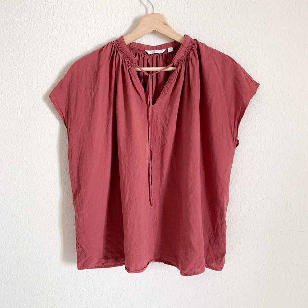 Uniqlo Pink Short Sleeve Cotton Top Size Medium